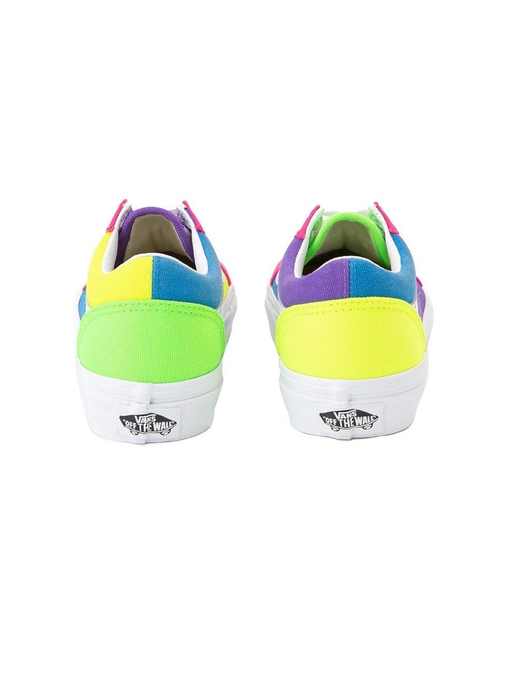 Vans Old School Neon Multi Colorblock Sneakers Pink/Blue/Yellow/Purple M5 W6.5 - Picture 10 of 11